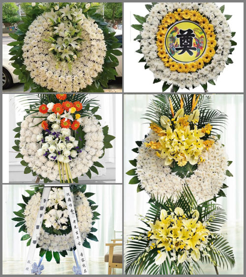 湖北黄冈市黄梅县濯港镇十里村花圈速递